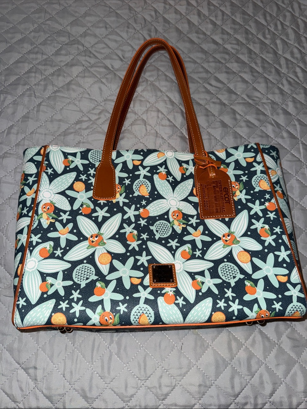 Dooney & Burke 2024 Flower & Garden Festival Orange Bird Tote